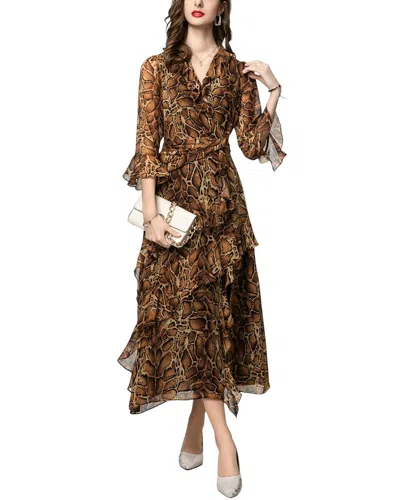 Burryco Midi Dress In Brown