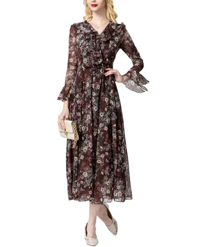 Burryco Midi Dress In Brown