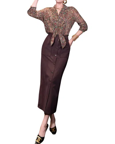 Burryco Midi Dress In Brown