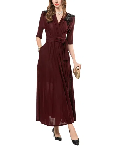 Burryco Midi Dress In Burgundy