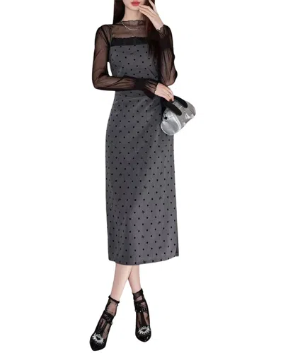 Burryco Midi Dress In Gray