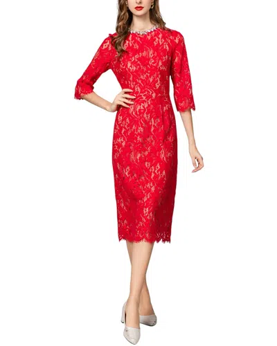 Burryco Midi Dress In Red