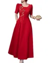 Burryco Midi Dress In Red