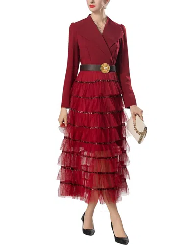 Burryco Midi Dress In Red