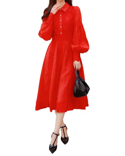 Burryco Midi Dress In Red