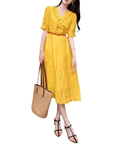 Burryco Midi Dress In Yellow