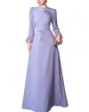 Burryco Purple Solid Maxi Dress In Purple