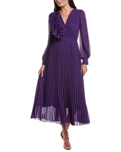 Burryco Purple Solid Maxi Dress