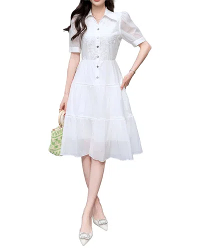Burryco Shirt Dress In White