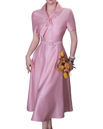 Burryco Short Sleeve Dress In Pink