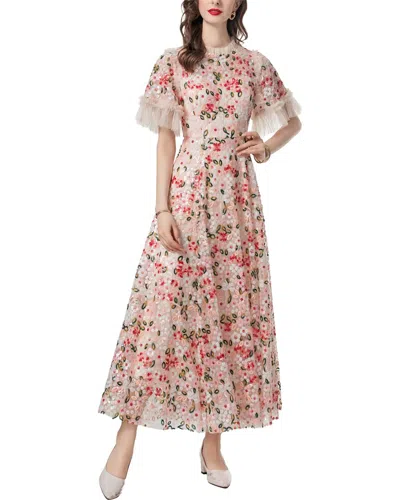 Burryco Short Sleeve Maxi Dress In Multi