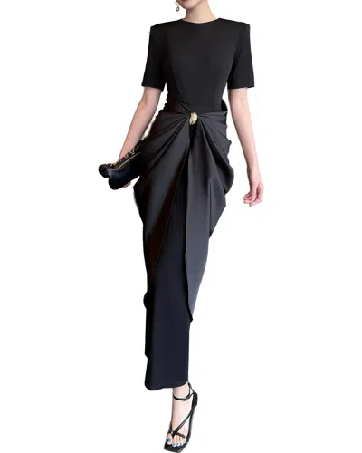 Burryco Short Sleeve Maxi Dress In Black