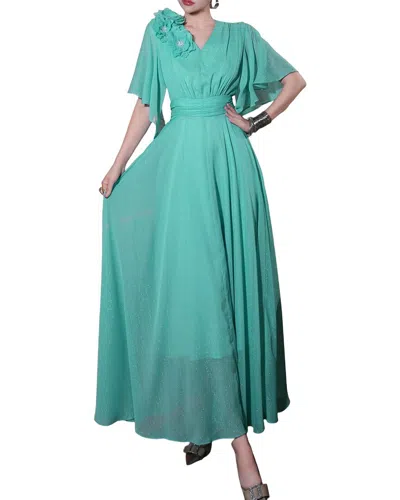 Burryco Short Sleeve Maxi Dress In Blue