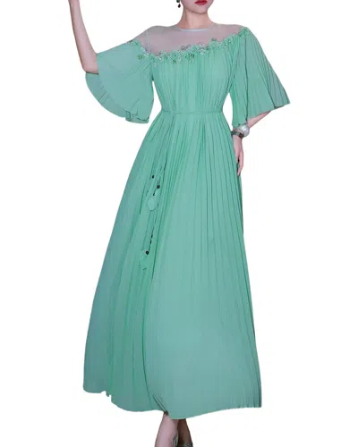 Burryco Short Sleeve Maxi Dress In Blue
