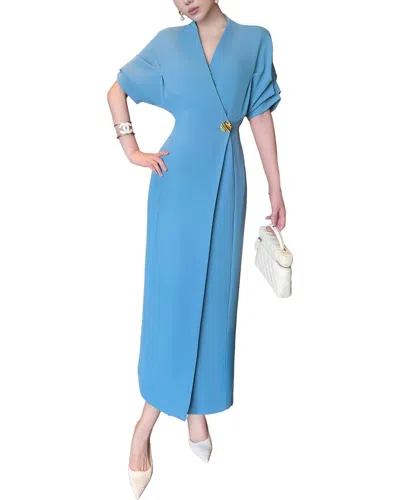 Burryco Short Sleeve Maxi Dress In Blue