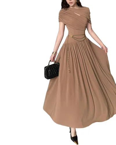 Burryco Short Sleeve Maxi Dress In Nude