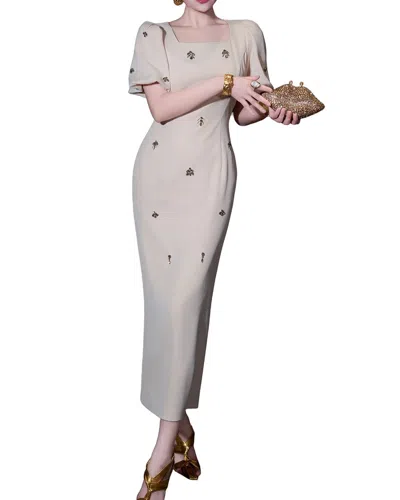 Burryco Short Sleeve Maxi Dress In Gray