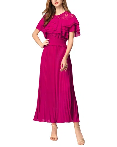 Burryco Short Sleeve Maxi Dress In Pink