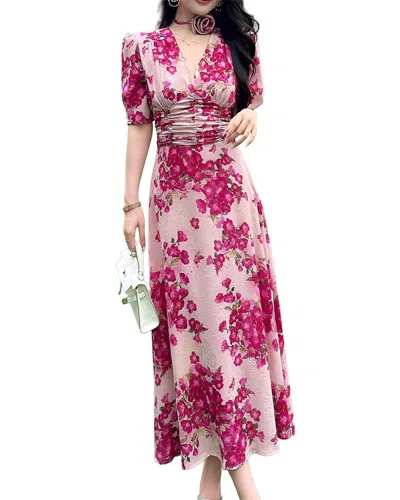Burryco Short Sleeve Maxi Dress In Multi
