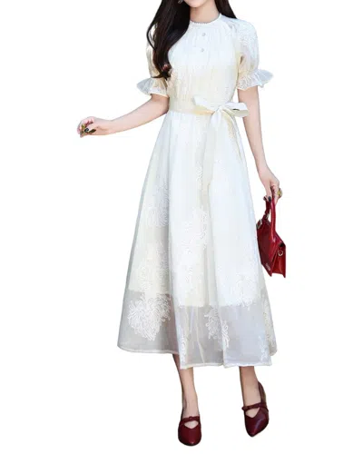 Burryco Short Sleeve Maxi Dress In White