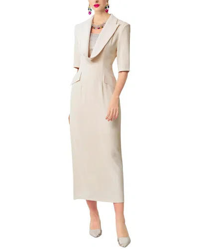 Burryco Short Sleeve Midi Dress In Apricot
