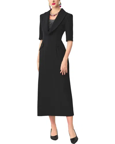 Burryco Short Sleeve Midi Dress In Black