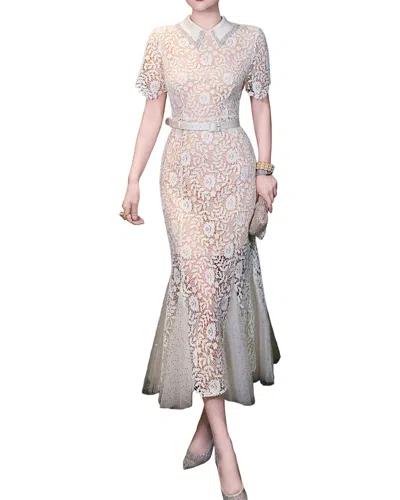 Burryco Short Sleeve Midi Dress In Neutral