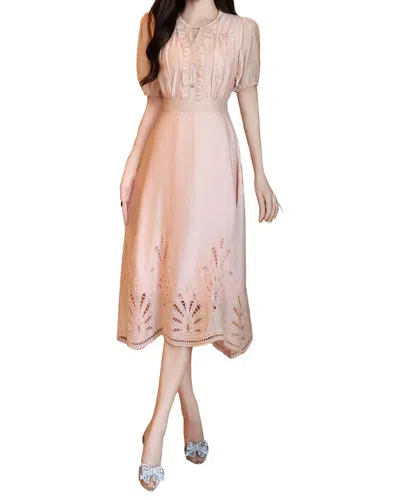 Burryco Short Sleeve Midi Dress In Neutral