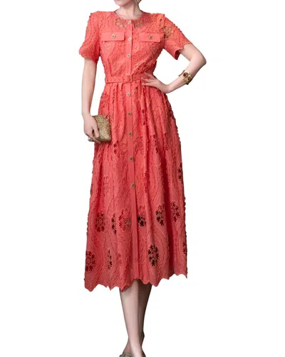 Burryco Silk-blend Dress In Pink