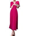 Burryco Silk-blend Dress In Pink