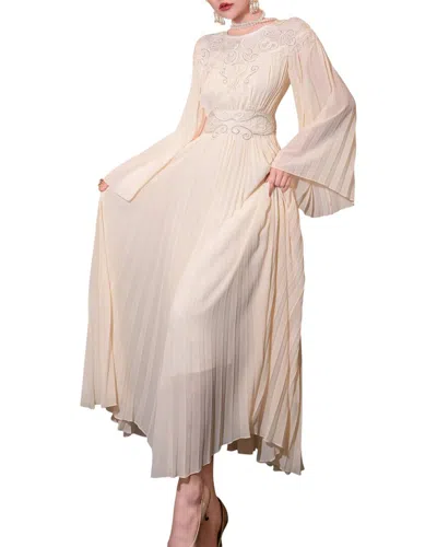 Burryco Silk-blend Maxi Dress In Neutral