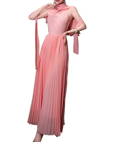 Burryco Silk-blend Maxi Dress In Pink