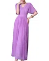 Burryco Silk-blend Maxi Dress In Purple