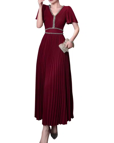 Burryco Silk-blend Maxi Dress In Red