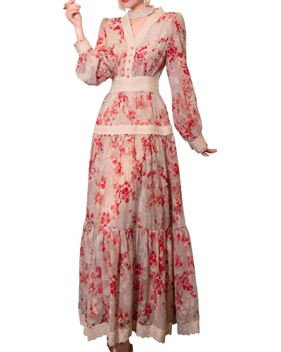 Burryco Silk-blend Maxi Dress In Multi