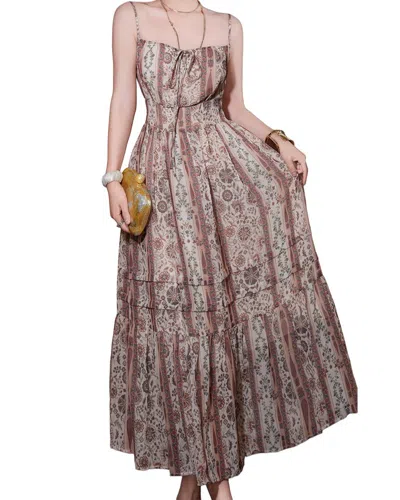 Burryco Sleeveless Maxi Dress In Brown