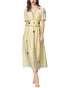 Burryco Sleeveless Midi Dress In Yellow