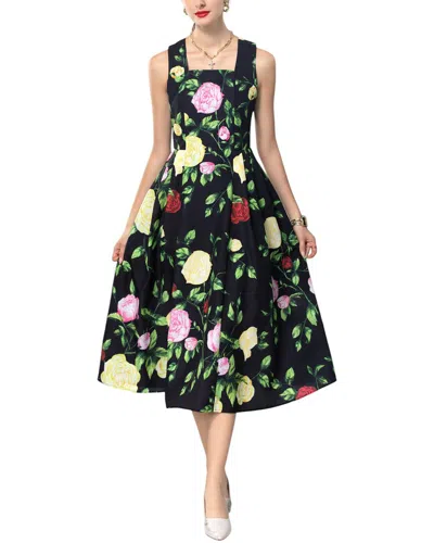Burryco Sleeveless Midi Dress In Black