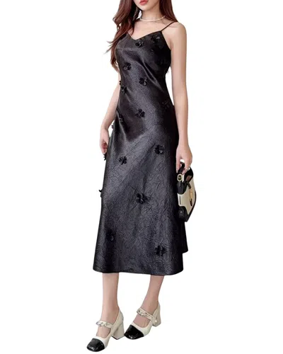 Burryco Sleeveless Midi Dress In Black