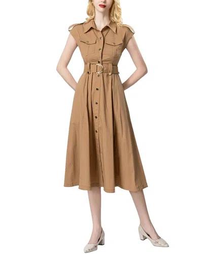 Burryco Sleeveless Midi Dress In Brown