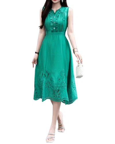Burryco Sleeveless Midi Dress In Green