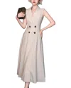 Burryco Solid Maxi Dress In Gray