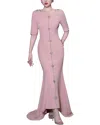 Burryco Solid Short Sleeve Maxi Dress In Pink