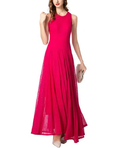 Burryco Solid Sleeveless Maxi Dress In Pink