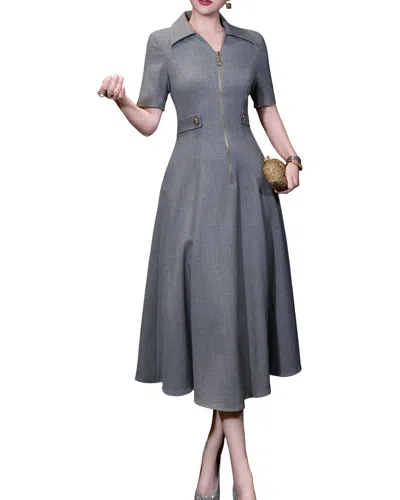 Burryco Workwear Shirt Dress In Gray