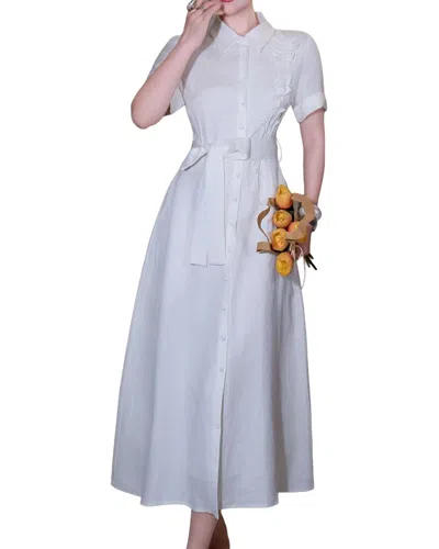 Burryco Workwear Shirt Dress In White