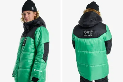 Pre-owned Burton $710  2-pc Set - Daybeacon Expedition Puffy Jacket & Pants Green - M