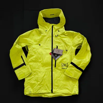 Pre-owned Burton Ak Tusk Gore-tex 3l Pro Jacket Yellow Size Xl / 2xl Snowboard