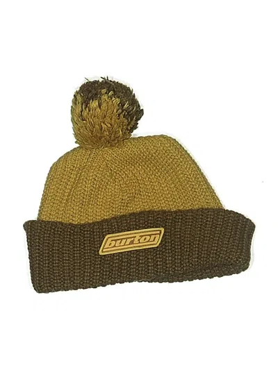 Pre-owned Burton Beanie Hat In Yellow