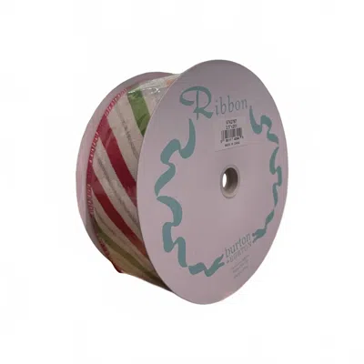 Burton + Burton Red & Green Glitter Ribbon In Multi